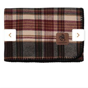 3192 NWT Legendary Whitetail Cozy Wool Cabin Throw Blanket 57x90
